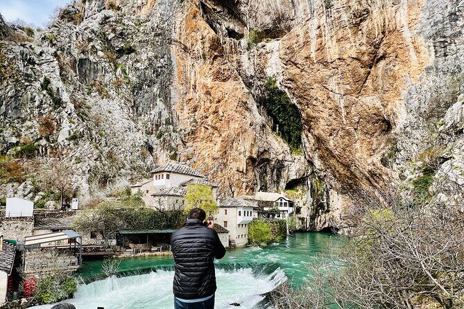 PRIVATE SUNNY HERZEGOVINA TOUR (Mostar + Kravice Falls + 3cities) - Kravice Falls: greenery, limestone cascades, and that €10 entry