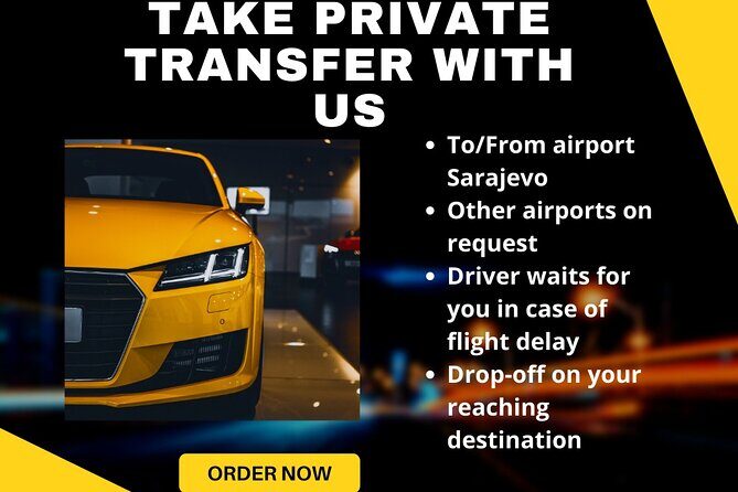 Sarajevo: Shuttle to/from Sarajevo Intl. Airport - Where the Driver Will Be: Name Sign and Waiting Times