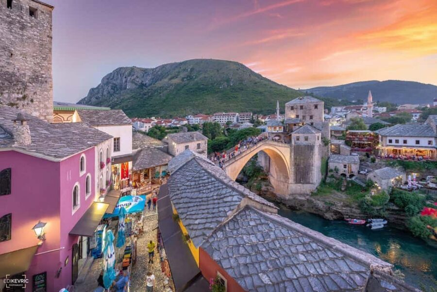 Split/Trogir: Mostar and Medjugorje Tour with Wine Tasting - Mosque Stop, Turkish Bridge Walk, and Time to Shop Like a Local