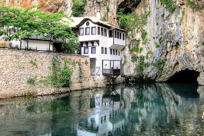 Transfer Mostar to Dubrovnik with Kravice Waterfalls, Blagaj and Počitelj tour - Stop 2: Počitelj—stone town in a karst amphitheater above the Neretva